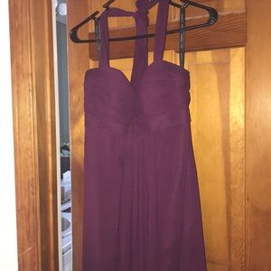 Wine bridesmaid dress